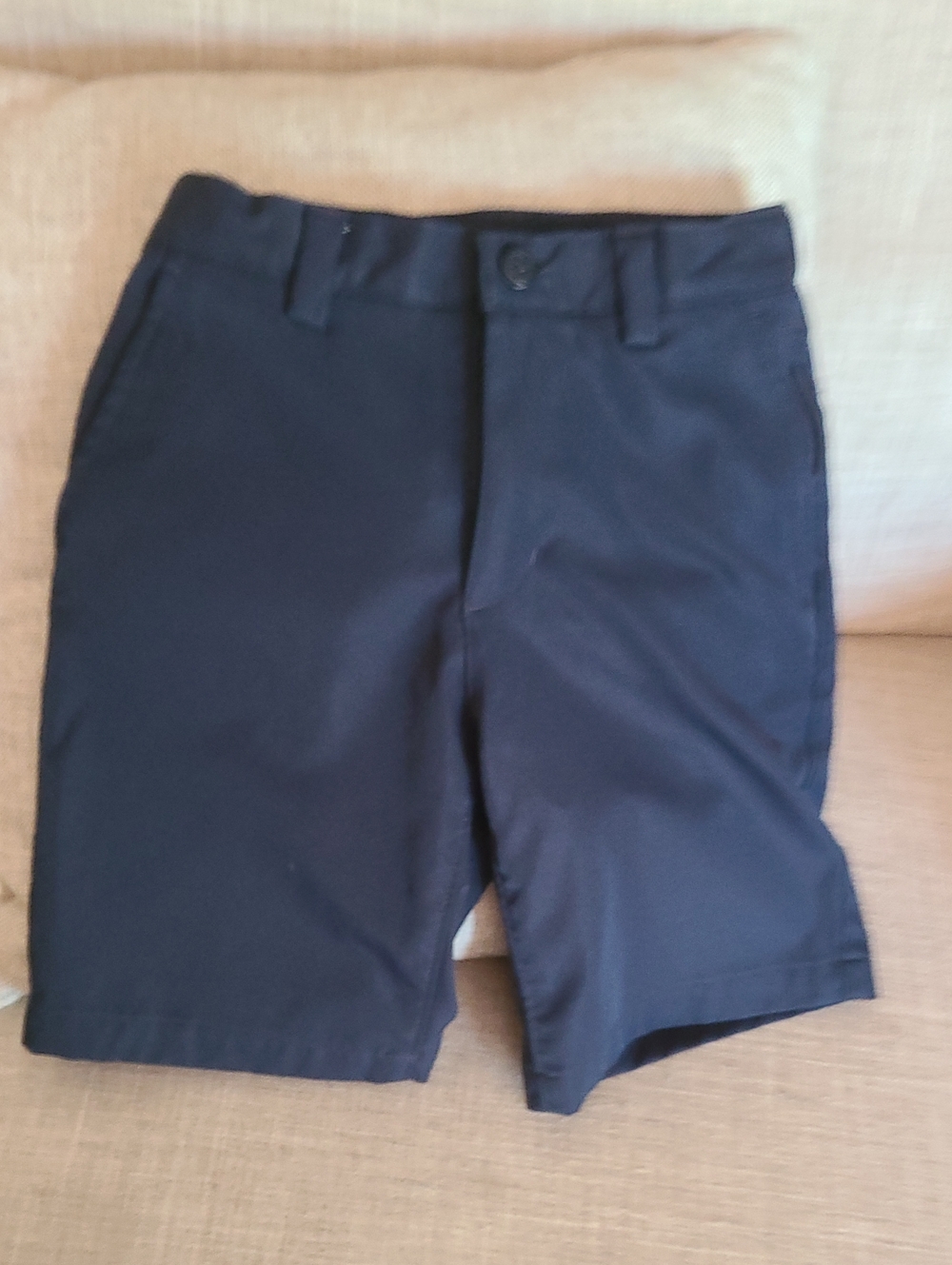 Lands' End Boy's Navy Flat-Front Shorts